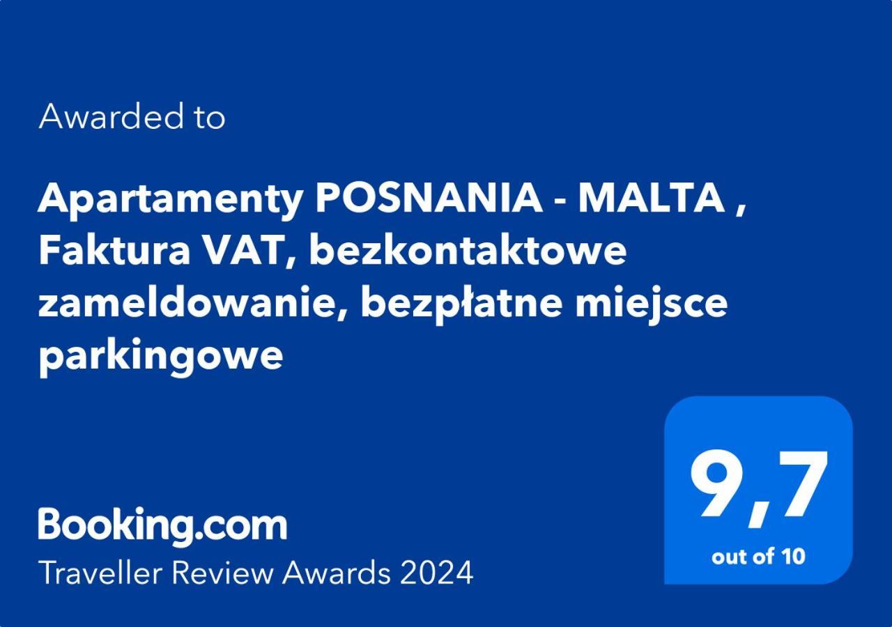 פוזנן Totu Today - Posnania - Malta Apartamenty , Faktura Vat, Self Check-In, Bezplatny Parking מראה חיצוני תמונה